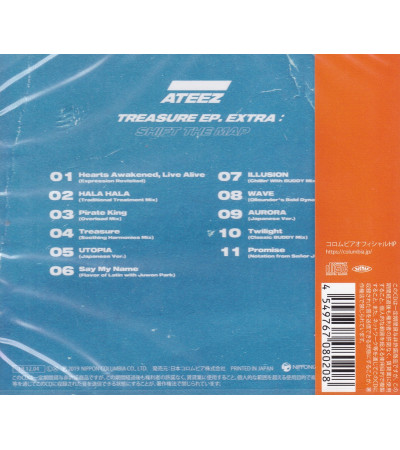 ATEEZ - TREASURE EP. EXTRA: SHIFT THE MAP - TYPE-Z VER. / wydanie japońskie