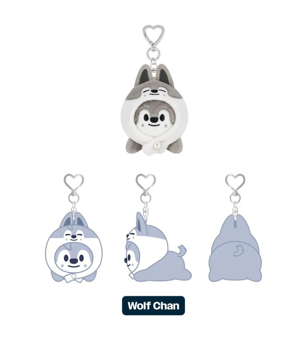 STRAY KIDS - OFFICIAL MD DOMINATE: CELEBRATE - SKZOO KEYRING LYING VER. WOLF CHAN (BANG CHAN) / Preorder