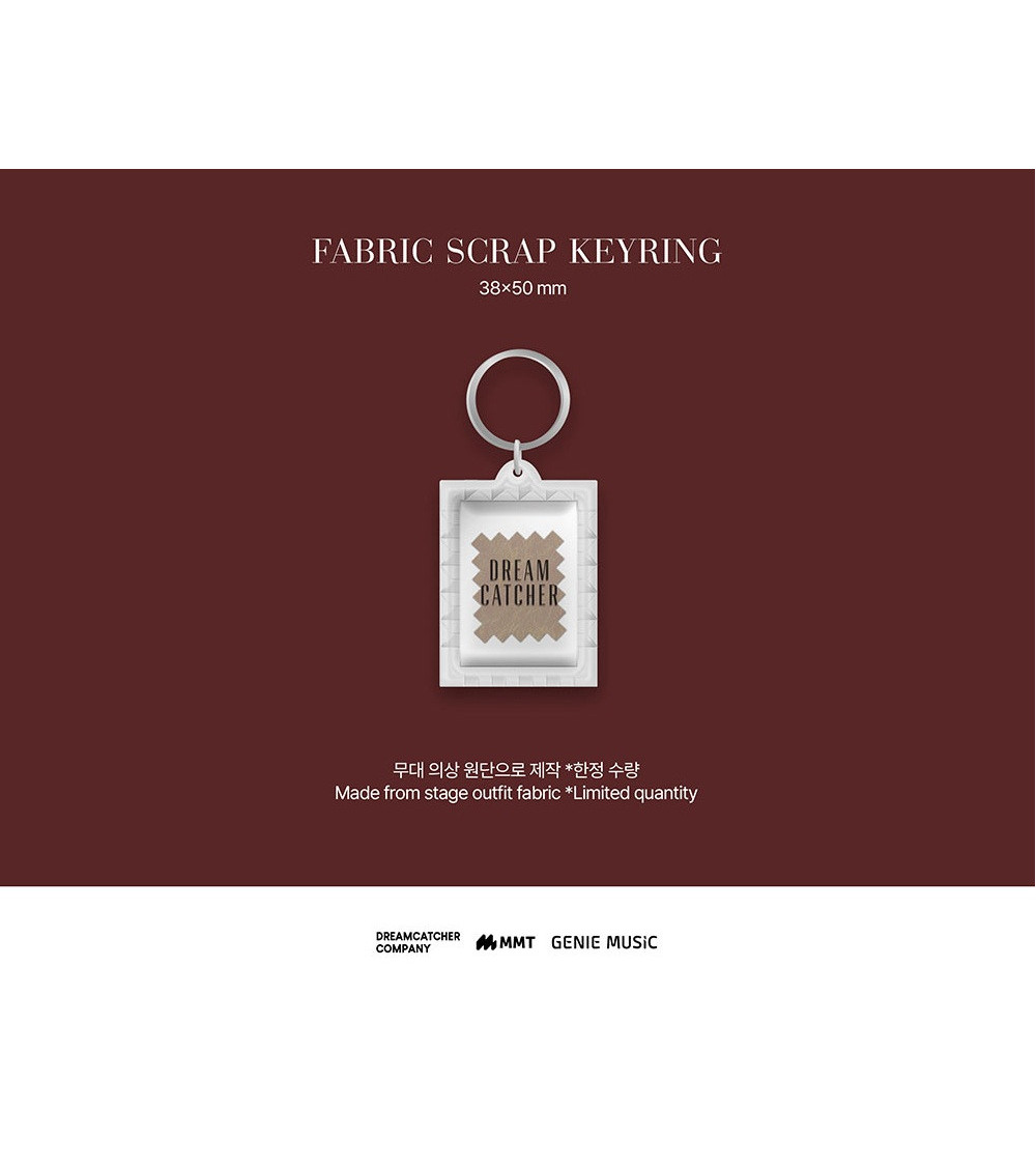 KEYRING: DREAMCATCHER - 악몽 FALL ASLEEP IN THE MIRROR - LIMITED FABRIC SCRAP KEYRING