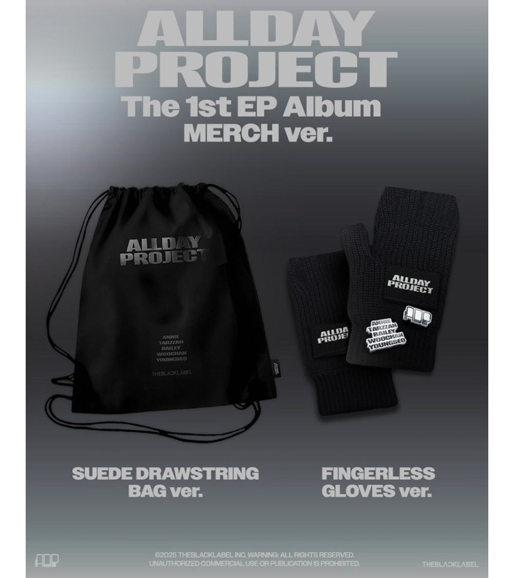 ALLDAY PROJECT - ALLDAY PROJECT - MERCH FINGERLESS GLOVES VER. / preorder