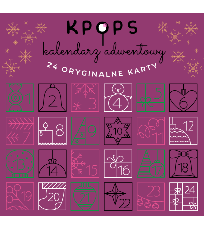 KALENDARZ ADWENTOWY KPOPS - 24 ORYGINALNE KARTY POB - BOYS