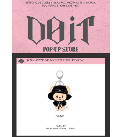 STRAY KIDS - POP-UP STORE DO IT - SKZOO COSTUME MAGNET PLUSH KEYRING VER. PUPPYM / Preorder