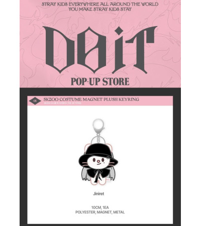 STRAY KIDS - POP-UP STORE DO IT - SKZOO COSTUME MAGNET PLUSH KEYRING VER. JINIRET
