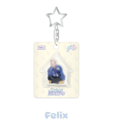 STRAY KIDS - OFFICIAL MD 6TH FANMEETING: STAY IN OUR LITTLE HOUSE - MINI BLOCK KEYRING VER. FELIX / Preorder