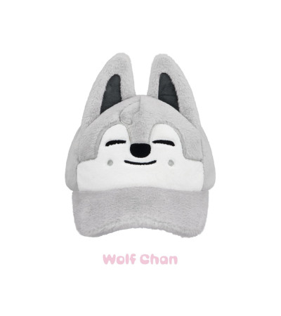 STRAY KIDS - OFFICIAL MD 6TH FANMEETING: STAY IN OUR LITTLE HOUSE - SKZOO PLUSH CAP VER. WOLF CHAN (BANG CHAN) / Preorder