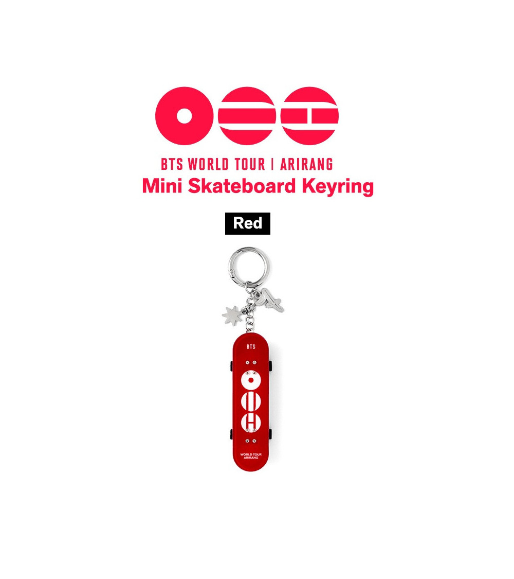 BTS - ARIRANG - OFFICIAL MD MINI SKATEBOARD KEYRING VER. RED