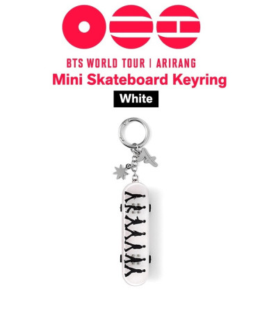 BTS - ARIRANG - OFFICIAL MD MINI SKATEBOARD KEYRING VER. WHITE / Preorder