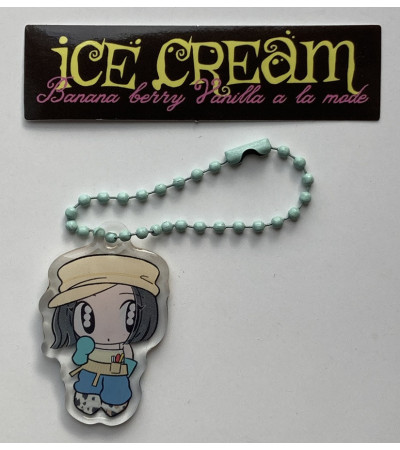 BRELOCZEK: YUNA [ITZY] - ICE CREAM - POB WEVERSE KEYRING + STICKER VER. 1