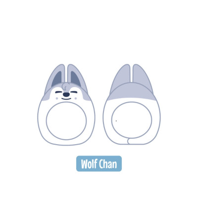 STRAY KIDS - SKZOO EVERYWHERE ALL AROUND THE WORLD - SKZOO LIGHT STICK COVER VER. 2 WOLF CHAN (BANG CHAN) / Preorder