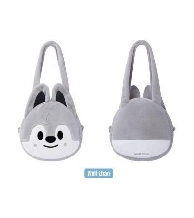 STRAY KIDS - SKZOO EVERYWHERE ALL AROUND THE WORLD - SKZOO FACE SHOULDER BAG VER. WOLF CHAN (BANG CHAN) / Preorder