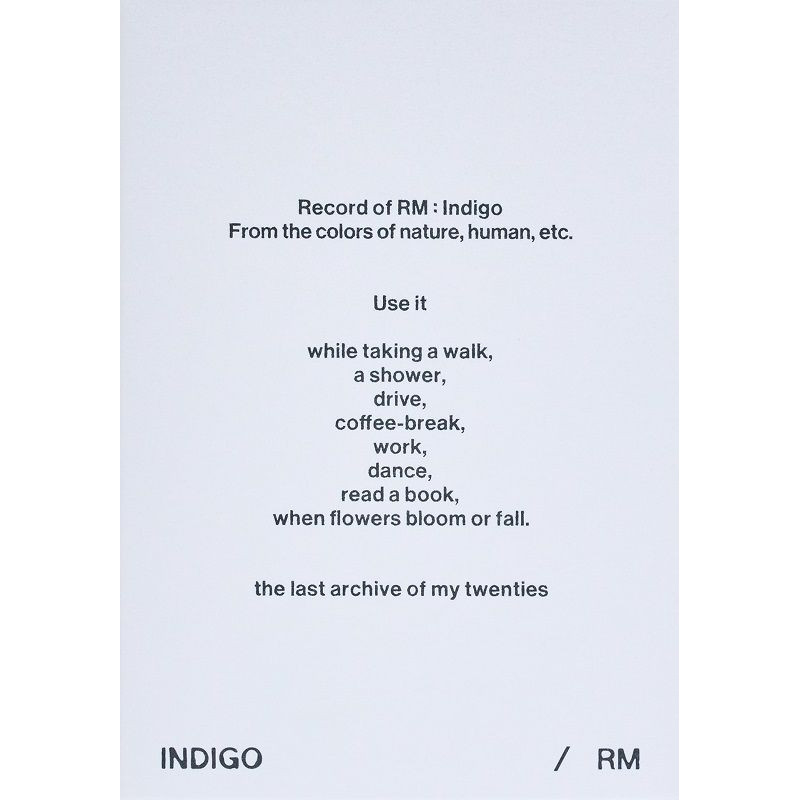 RM [BTS] - INDIGO (QR CODE) - POSTCARD EDITION WEVERSE ALBUMS VER.