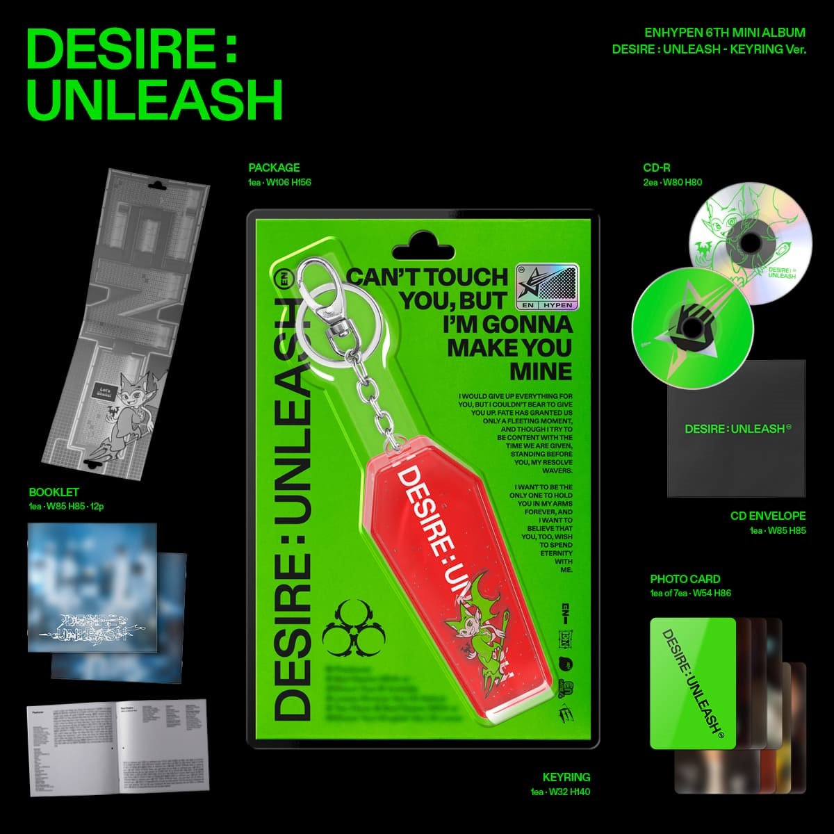 ENHYPEN - DESIRE: UNLEASH - KEYRING VER.