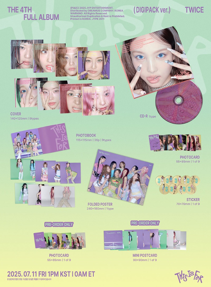 twiceシングル　アルバムセット TWICE - THIS IS FOR - DIGIPACK VER.